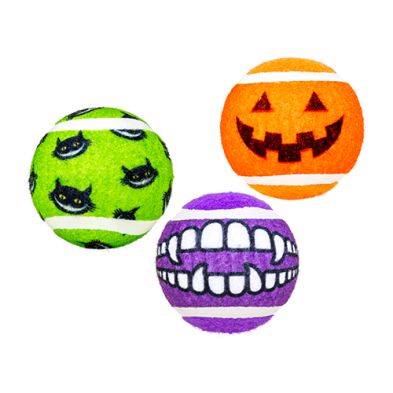 Kong® HALLOWEEN Grinz Sports Balls Medium Dog Toy (3 Pack)