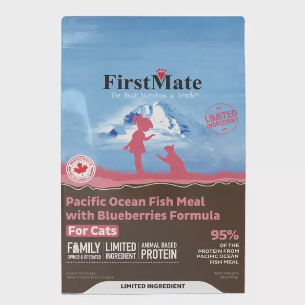 FirstMate Grain Free LID Pacific Ocean Fish w/Blueberries Cat Food Trial 454g