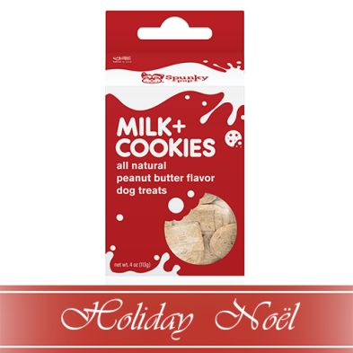 Spunky Pup® HOLIDAY Milk &amp; Cookies Peanut Butter Dog Treat 4oz
