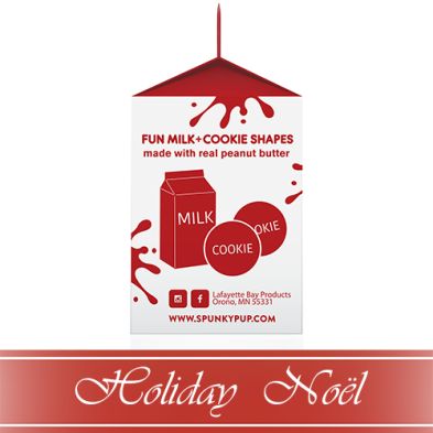 Spunky Pup® HOLIDAY Milk &amp; Cookies Peanut Butter Dog Treat 4oz