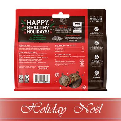Earth Animal® Wisdom™ HOLIDAY Holiday Feast Recipe Air-Dried Jerky Dog Treat 4oz