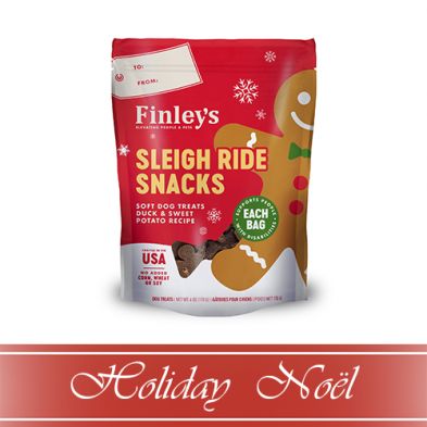 Finley&#39;s Sleigh Ride Snacks Duck &amp; Sweet Potato Recipe Soft Dog Treats 6oz