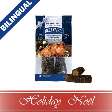 Rollover© Holiday Stuffed Chewbies Turkey &amp; Cranberry Small Dog Treat