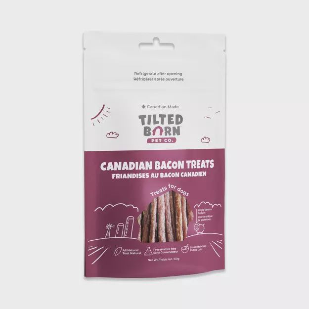 Tilted Barn Pet Co. Canadian Bacon Treats 100g