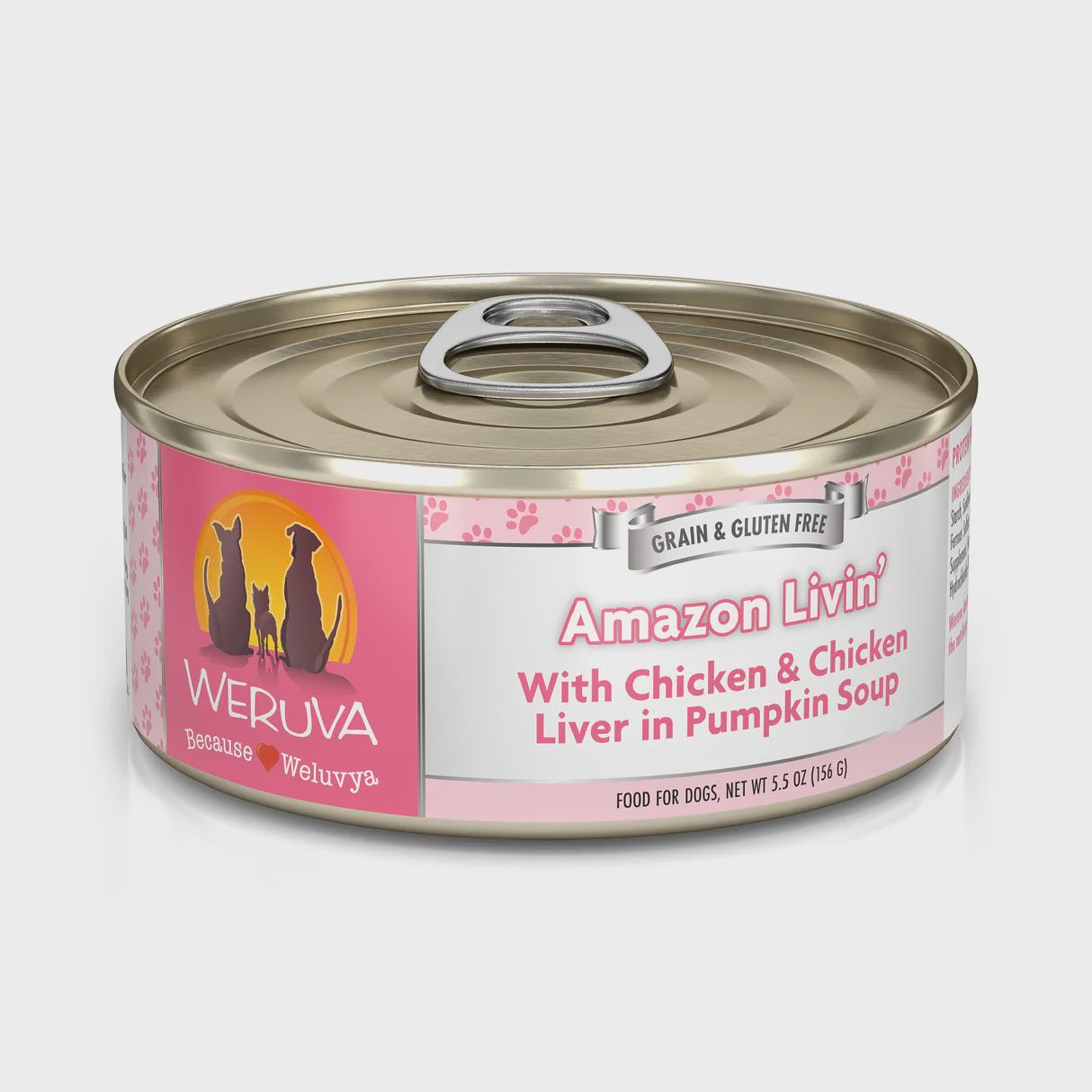 Weruva Classic Dog  Amazon Livin&#39; Chicken &amp; Chicken Liver in Pumpkin Soup 5.5OZ