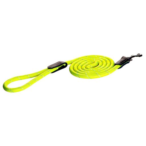 Rogz Rope Reflective Yellow Large Long Fixed Lead 1.8m