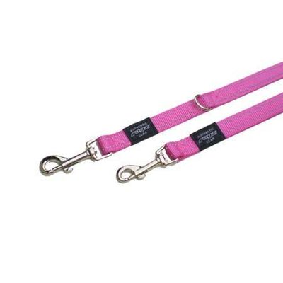 Rogz Lumberjack Reflective Nylon Multi Lead Pink 25mm X1.6m