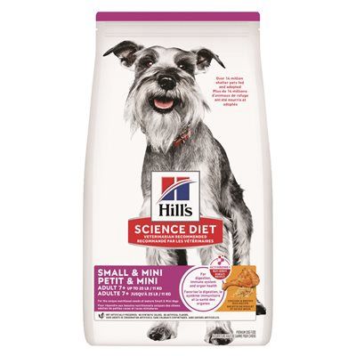 Hill&#39;s Science Diet Senior 7+ Dog Small &amp; Mini Chicken Meal Barley &amp; Brown Rice 4.5LB