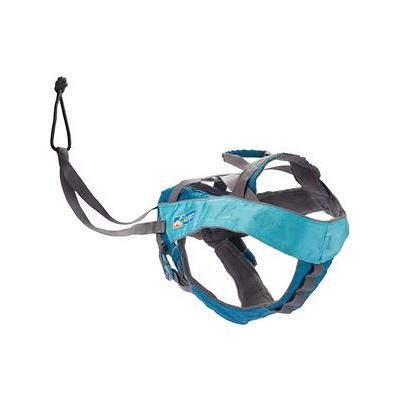 Kurgo Long Hauler Joring Nylon Reflective Back Clip Dog Harness, Coastal Blue, Small: 16 to 22-in Chest