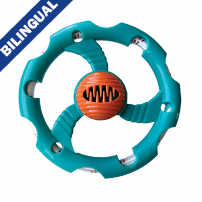 foufouBRANDS™ fouFIT™ Hide 'n Seek Tug-O-Rope Ring Dog Toy