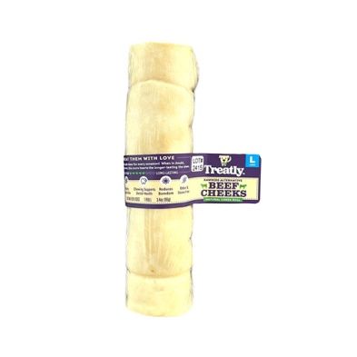 Treatly™ Beef Cheeks Natural Cheek Rolls Large Dog Treat PDQ (24ct)