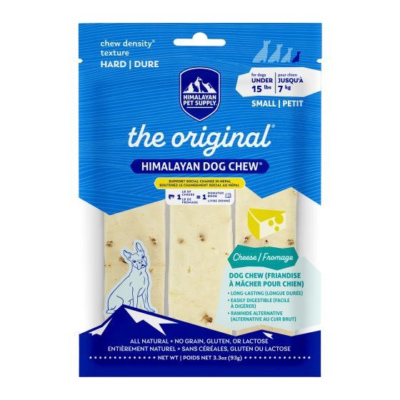 Himalayan Dog Chew Yaky Original Cheese Chew Bars Small (Blue - 15 lbs and under) 92g Bilingual