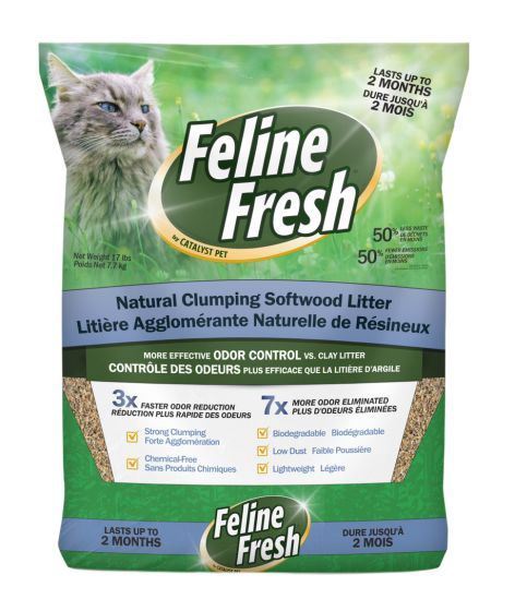 Feline Fresh Clumping Pine Litter Cat 17lb