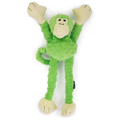 goDog® Crazy Tugs™ Monkey Lime Green Large Dog Toy
