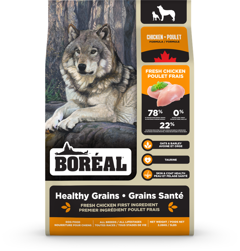Boreal Traditional Healthy Grains Chicken Mix Dog 22 lbs