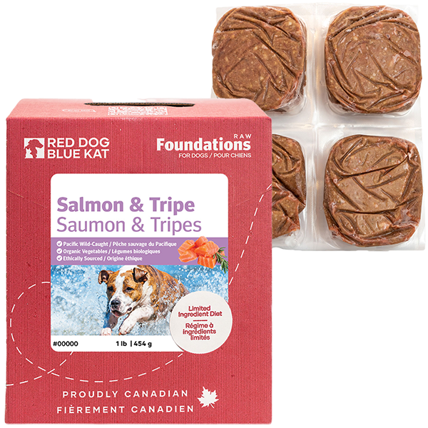 Red Dog Blue Kat Dog Foundations Salmon &amp; Tripe 4x0.25 lb