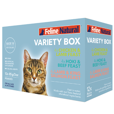 Feline Natural™ Variety Box Pouch Wet Cat Food 1 x 12 x 3 oz