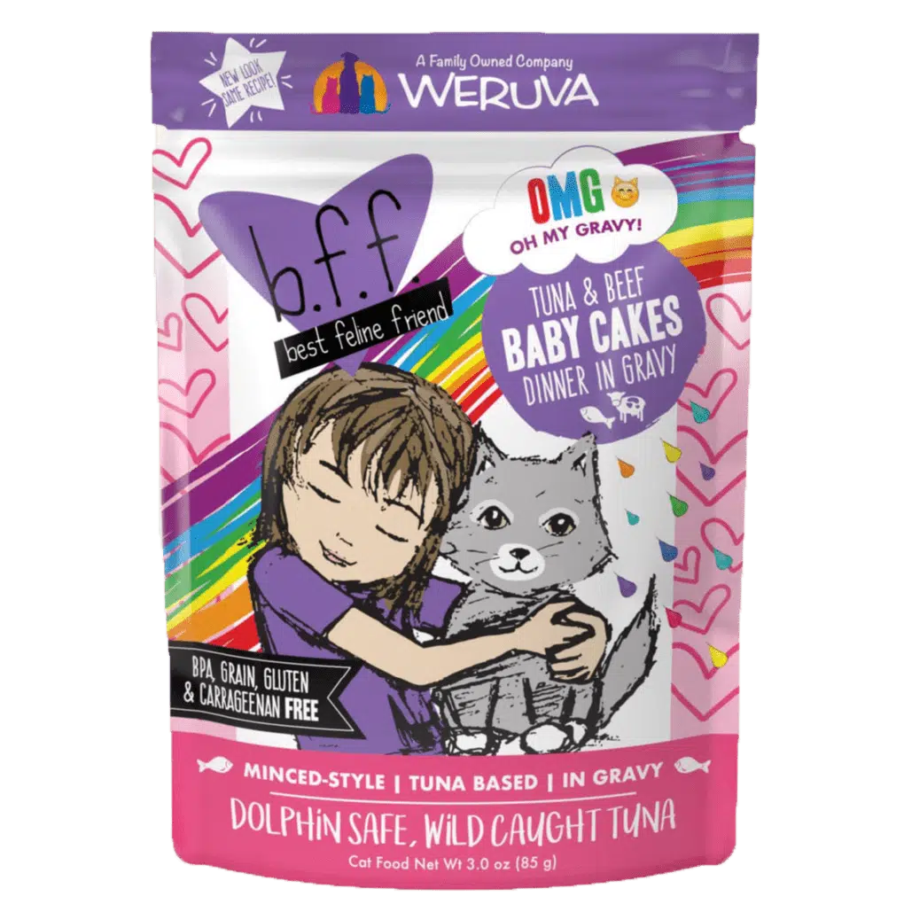 Weruva bff OMG Cat Tuna &amp; Beef Baby Cakes 3OZ