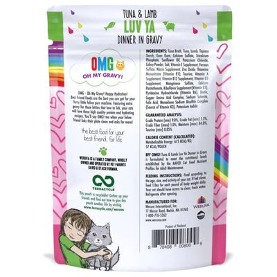 Weruva B.F.F. OMG Tuna &amp; Lamb Luv Ya Cat Food, 85g