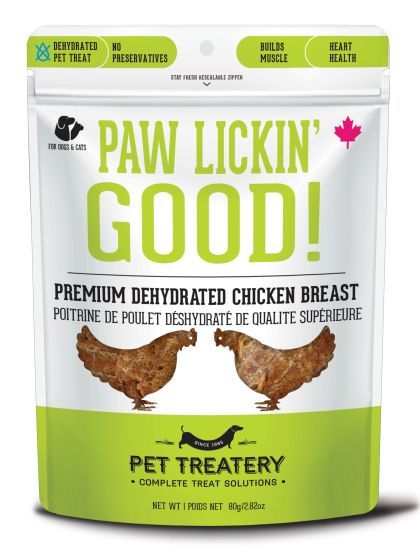 Granville Paw Lickin' Good - Premium Dehydrated Chicken Breast Treats for Dogs &amp; Cats 80g