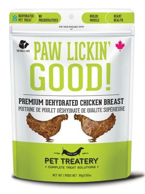 Granville Paw Lickin' Good - Premium Dehydrated Chicken Breast Treats for Dogs &amp; Cats 80g