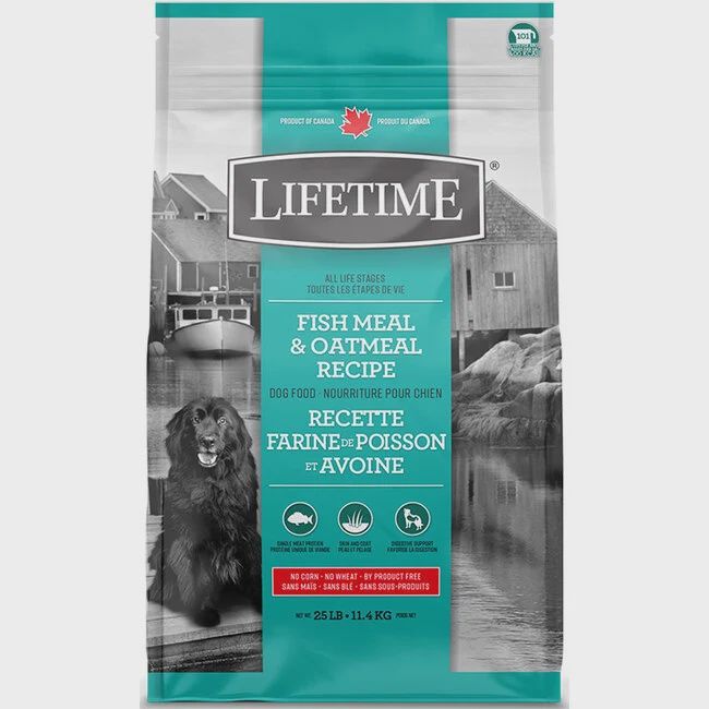 Lifetime All Life Stages Fish And Oatmeal Dog 11.4kg