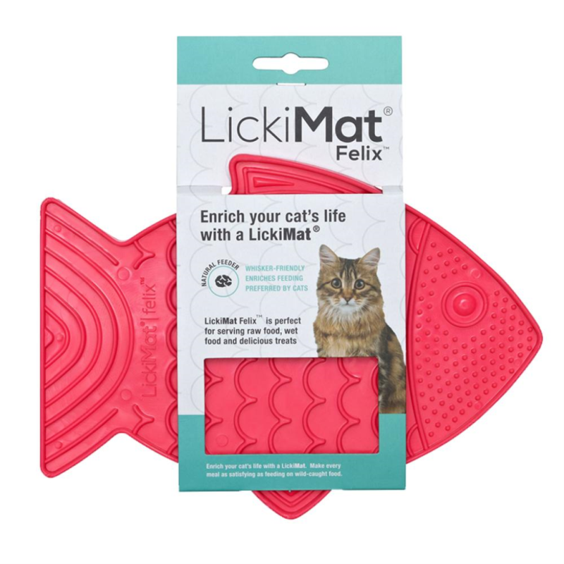 LickiMat Classic Felix Cat Slow Feeder Pink