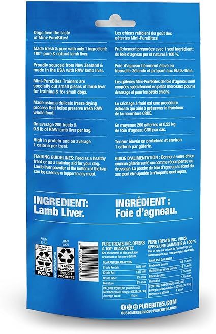Mini-PureBites® Trainers Lamb Liver 68 gm