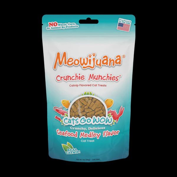 Meowijuana - Crunchie Munchie - Catnip Treats - Seafood Medley