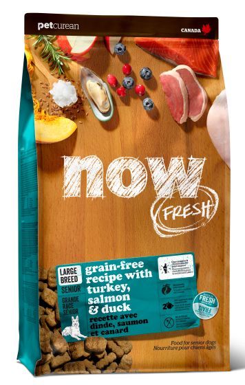 Now Fresh Grain Free Turkey, Salmon &amp; Duck Large Breed Senior Dog 25lb