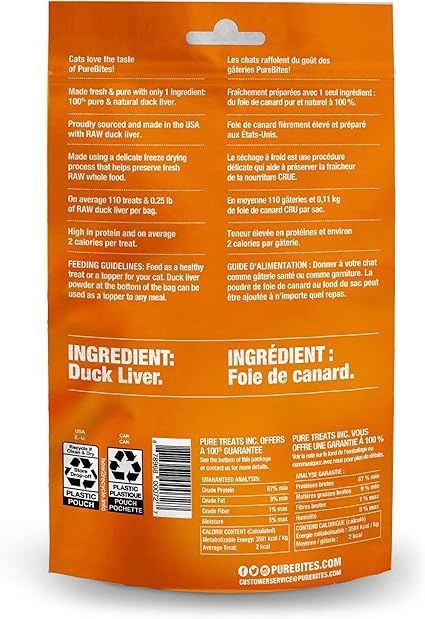 PureBites® Duck Freeze-Dried Cat Treats 30 gm