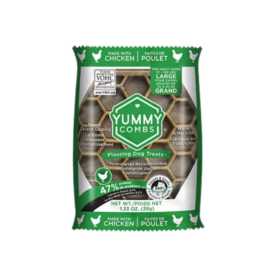 Yummy Combs® With Real Chicken Flossing Dog Treats™ Large 6