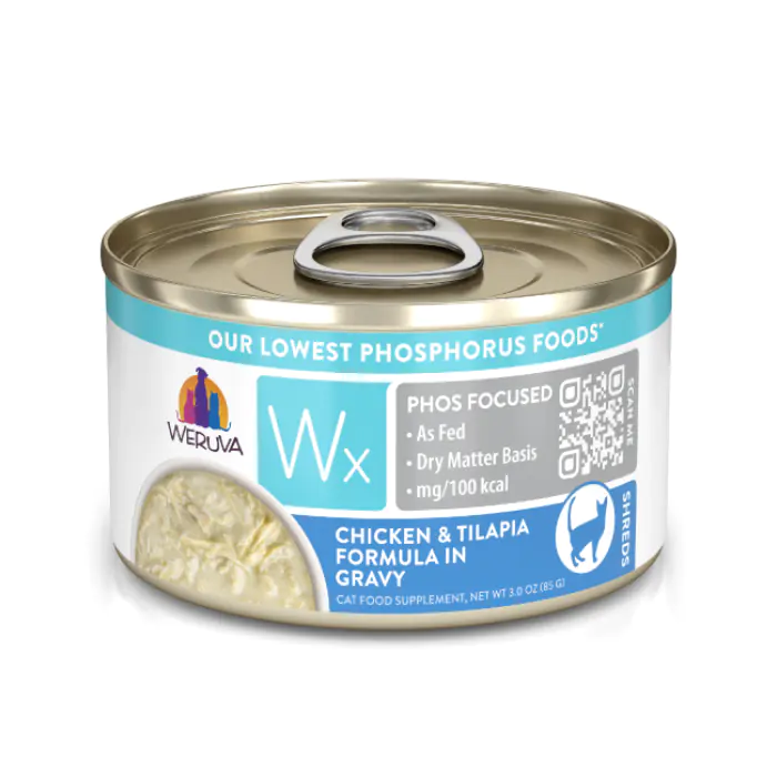 Weruva Wx Phos Focused Chicken &amp; Tilapia in Gravy Cat Food, 85g