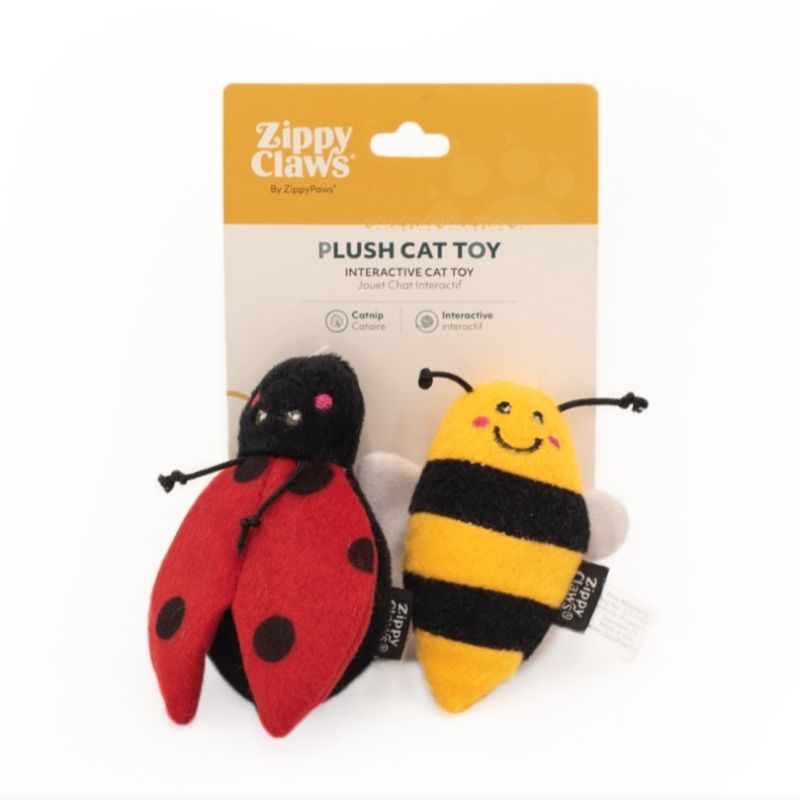ZippyClaws 2-Pack - Ladybug and Bee