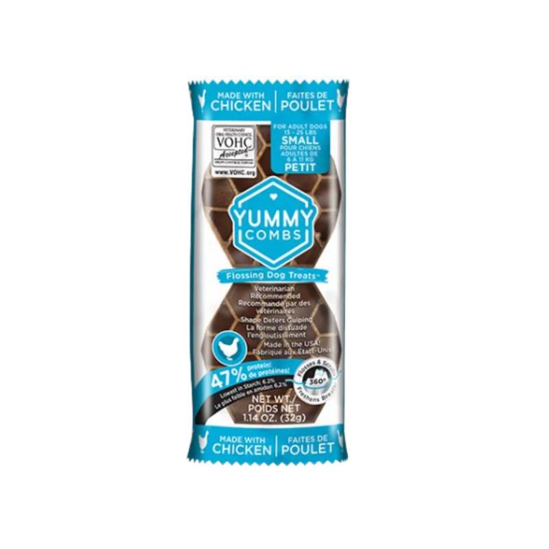 Yummy Combs® With Real Chicken Flossing Dog Treats™ Small 10 x 1.14oz
