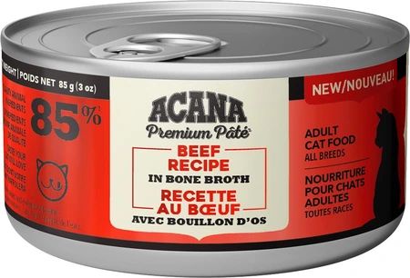 acana premium pate beef recipe 85g