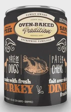 Oven Baked Tradition Grain Free Turkey Pate Dog 12.5z, Meat: Turkey