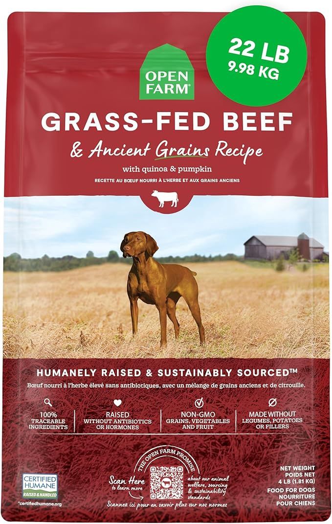 Open Farm dog-food---22lb---grass-fed-beef-grain