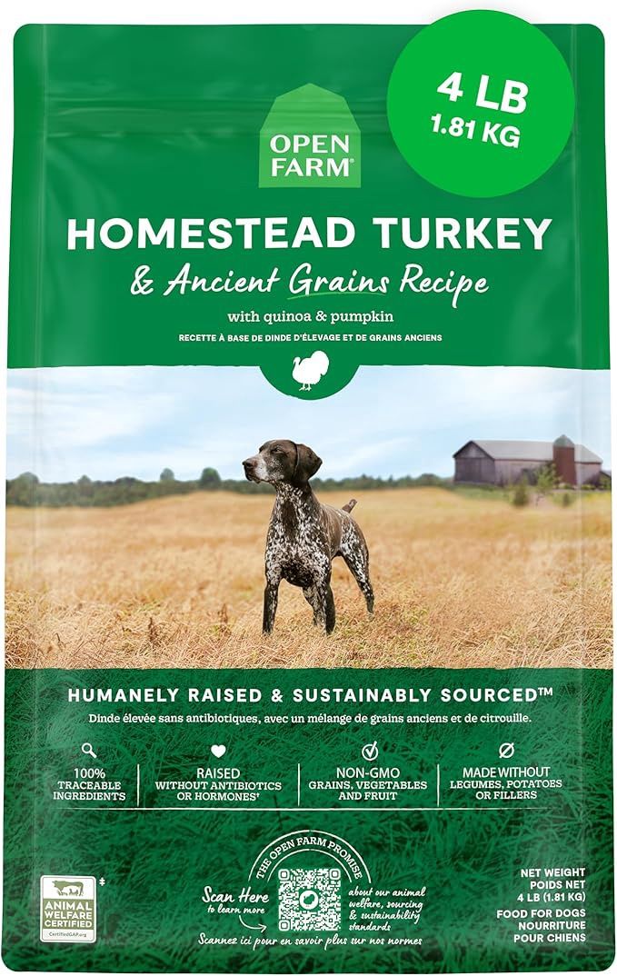 Open Farm dog-food---4lb---homestead-turkey-grain