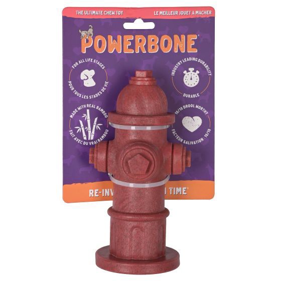Powerbone Nylon &amp; Bamboo Chew Fire Hydrant Dog 7"