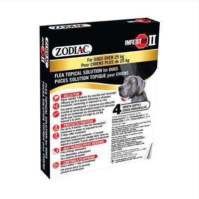 Zodiac Infestop II for Dogs over 25 KG - 4 Tubes