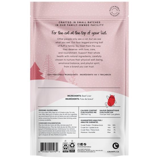 Crumps Natura Beef Liver  Festive Freeze Dried