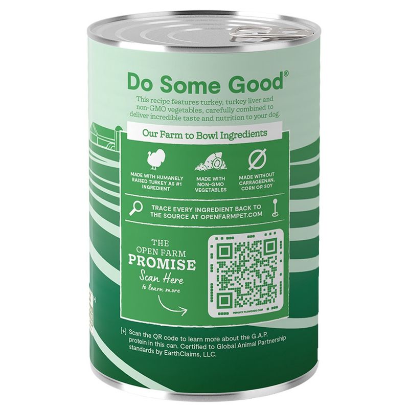 Open Farm Grain Free Homestead Turkey Recipe Pate Canned Dog Food 12.5OZ