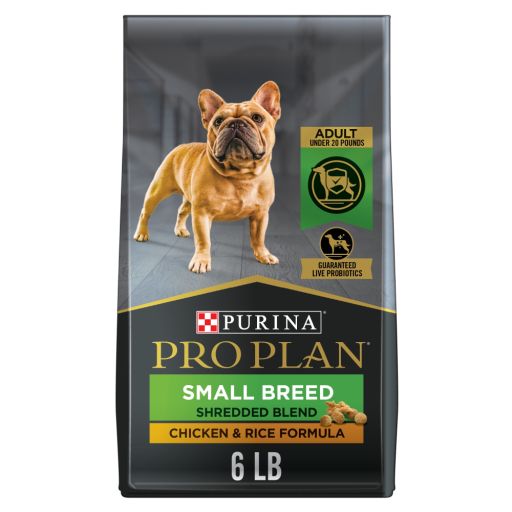 Purina Pro Plan Small Breed Dog Food With Probiotics for Dogs  Shredded Blend Chicken &amp; Rice Formula  6 lb. Bag