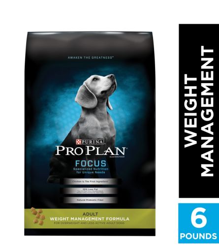 Purina Pro Plan Weight Management Dog Food With Probiotics for Dogs  Chicken &amp; Rice Formula  6 lb. Bag