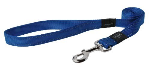 Rogz Utility Extra Large 1" Lumberjack Fixed 6' Long Reflective Dog Leash, Blue