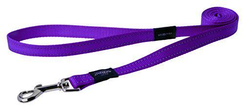 reflective dog leash for large dogs  3/4  wide  6  long  purple