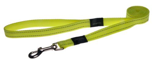 Rogz Utility Extra Large 1" Lumberjack Fixed 6' Long Reflective Dog Leash, Yellow