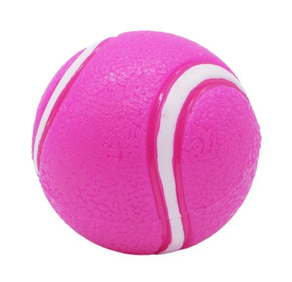 Bud'Z Rubber Dog Toy - The Must-Have Tennis Ball Pink Medium Dog 2.5in 1pc
