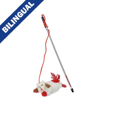 Multipet™ Lamb Chop® Cat Wand 12" Cat Toy